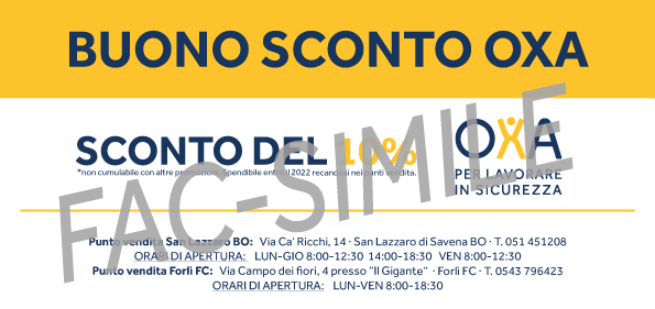 Buono sconto oxa